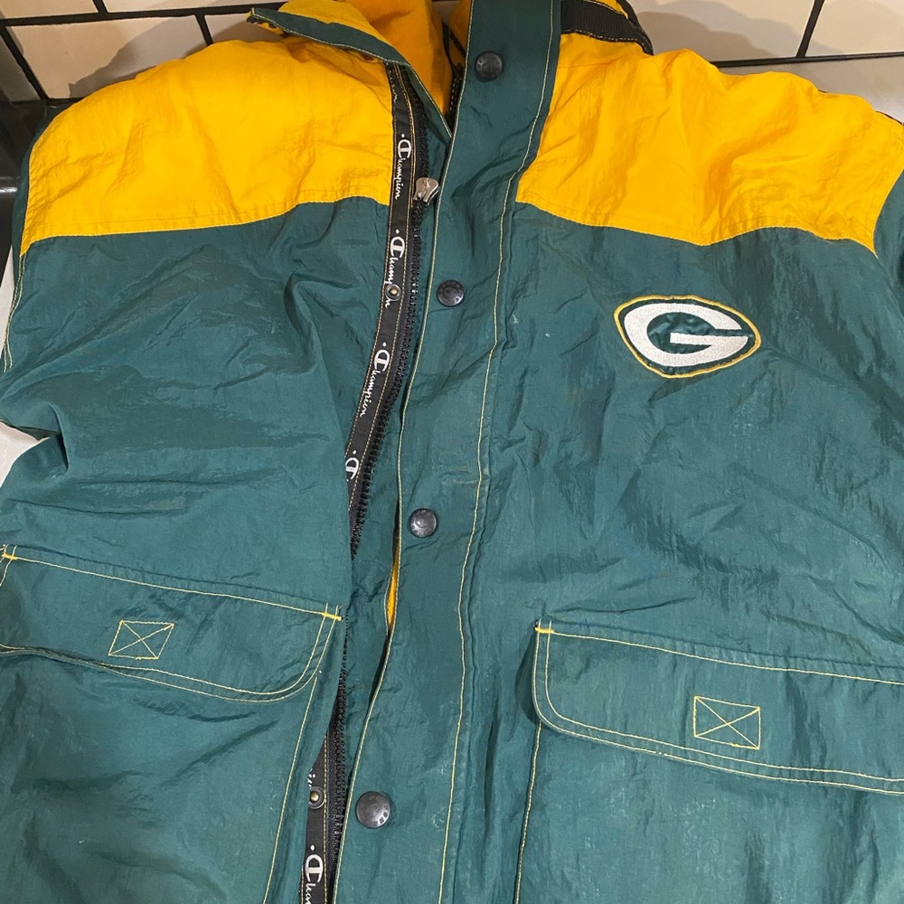 Vintage champion Green Bay packers coat size xl